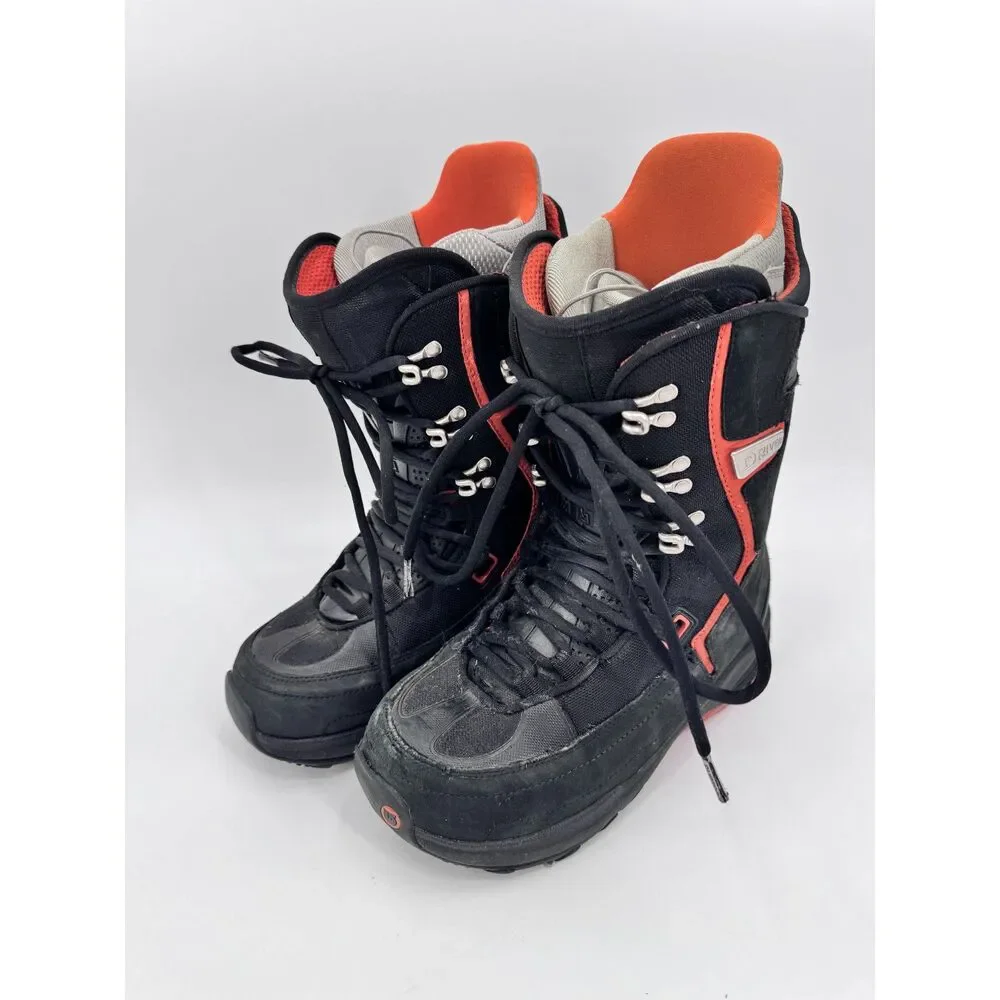 BURTON Driver Men's Black Rust Red Orange Snowboard Boots Size 8